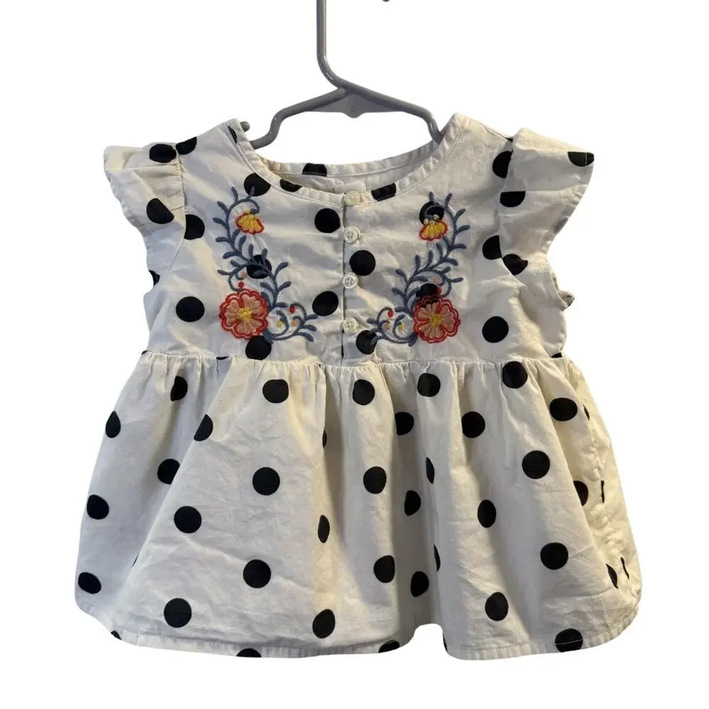 Baby Gap Girls Polka Dot Floral Dress Size 4T
